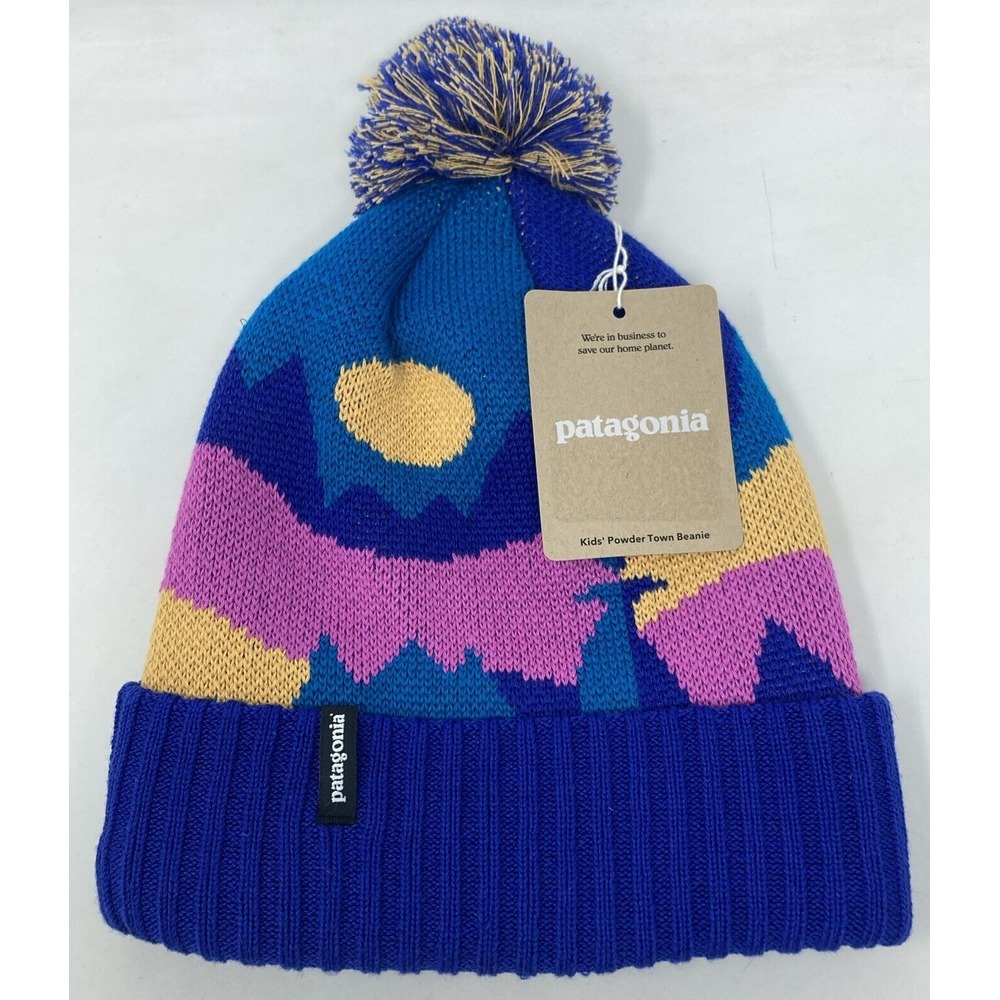 Patagonia Kids Beanie in Blue, Pink, Yellow